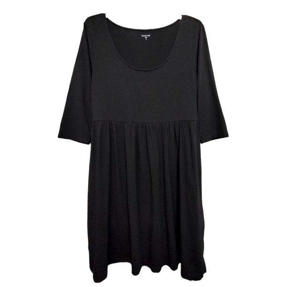 Garnet Hill Dresses & Skirts - Garnet Hill Black Quarter Sleeve Knee Length Jersey Dress Women's Size Medium M